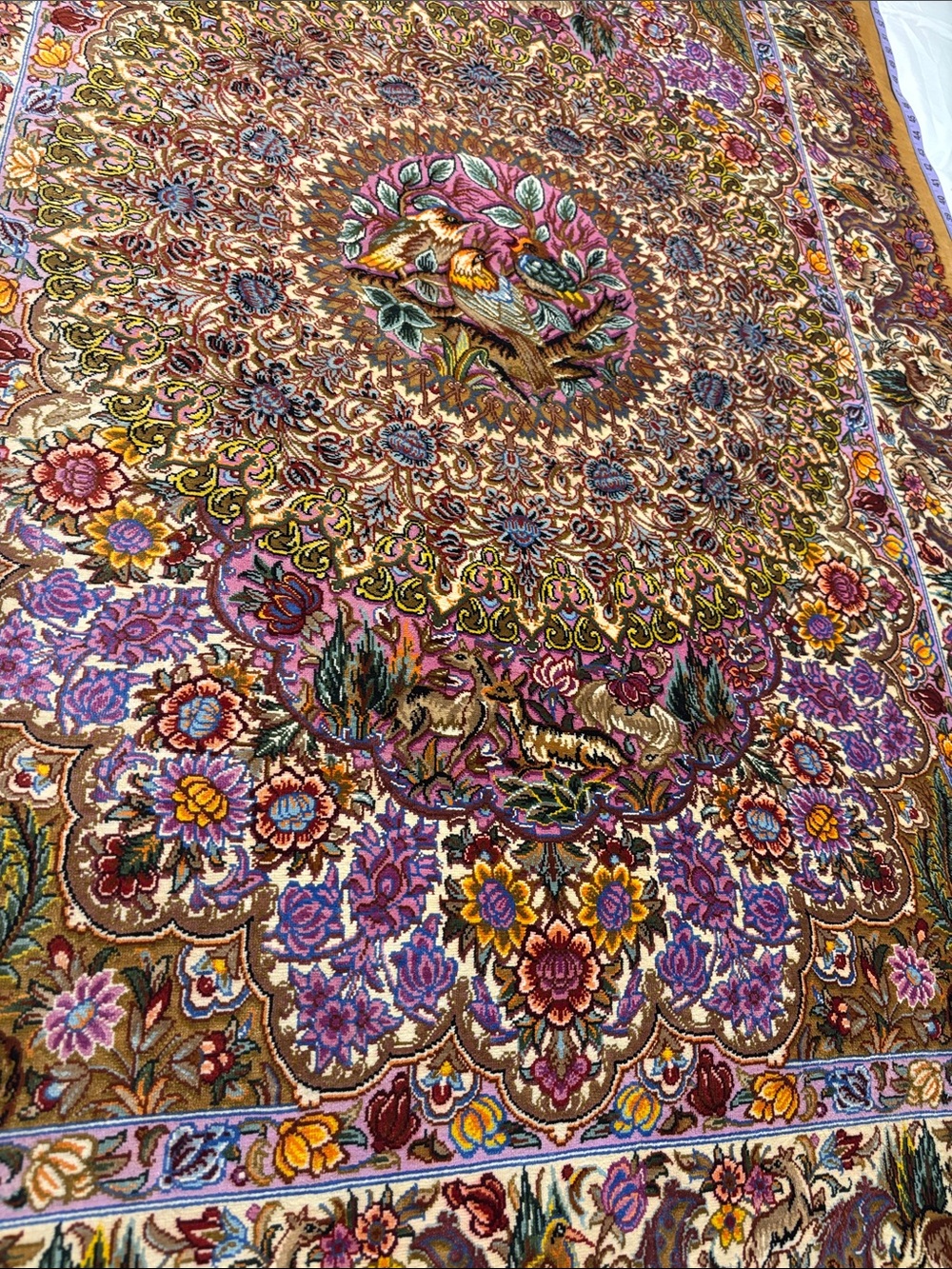 Authentic Handmade Persian Silk Rug – 40.5” × 60” - Picture 7 of 8